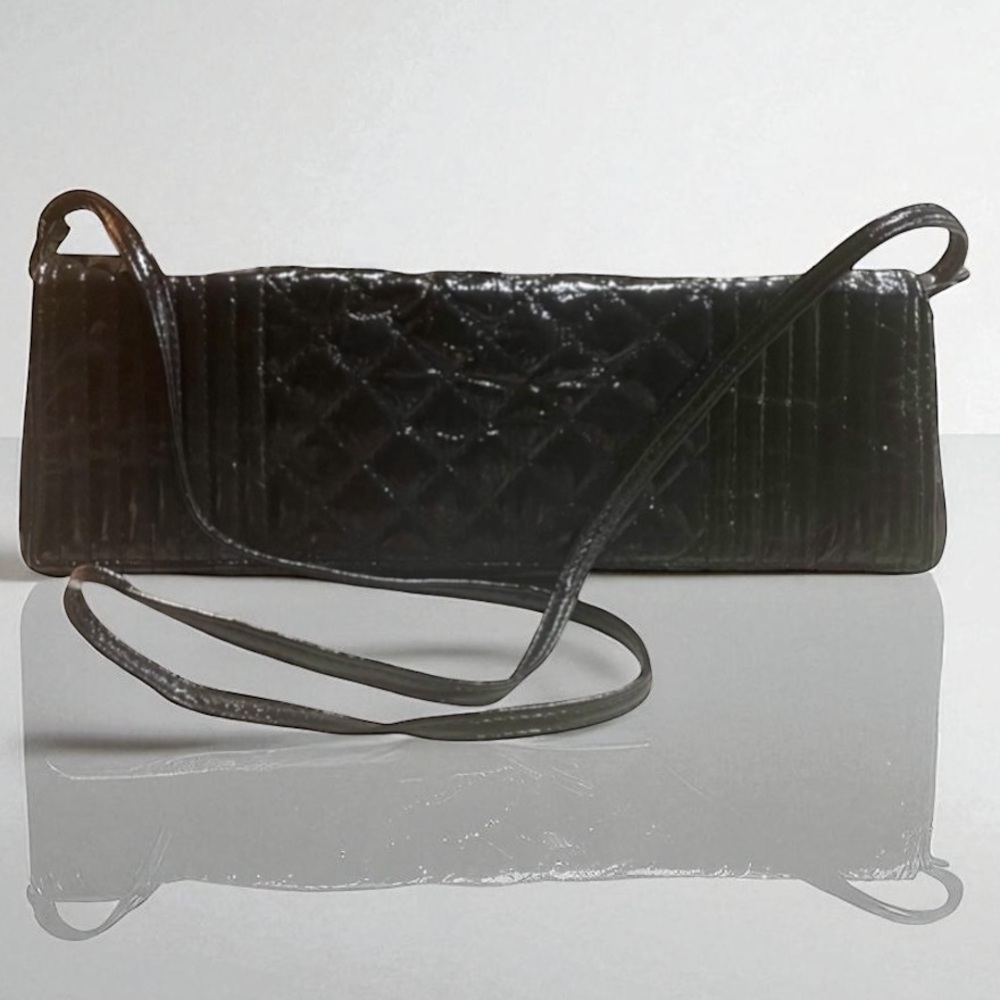 BARNEYS NEW YORK Vegan Black Pouchette Quilted bag